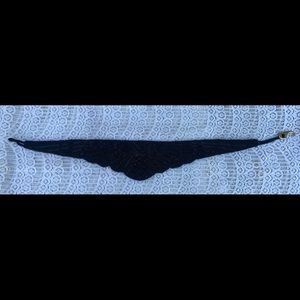 Jet Black Beaded Belt